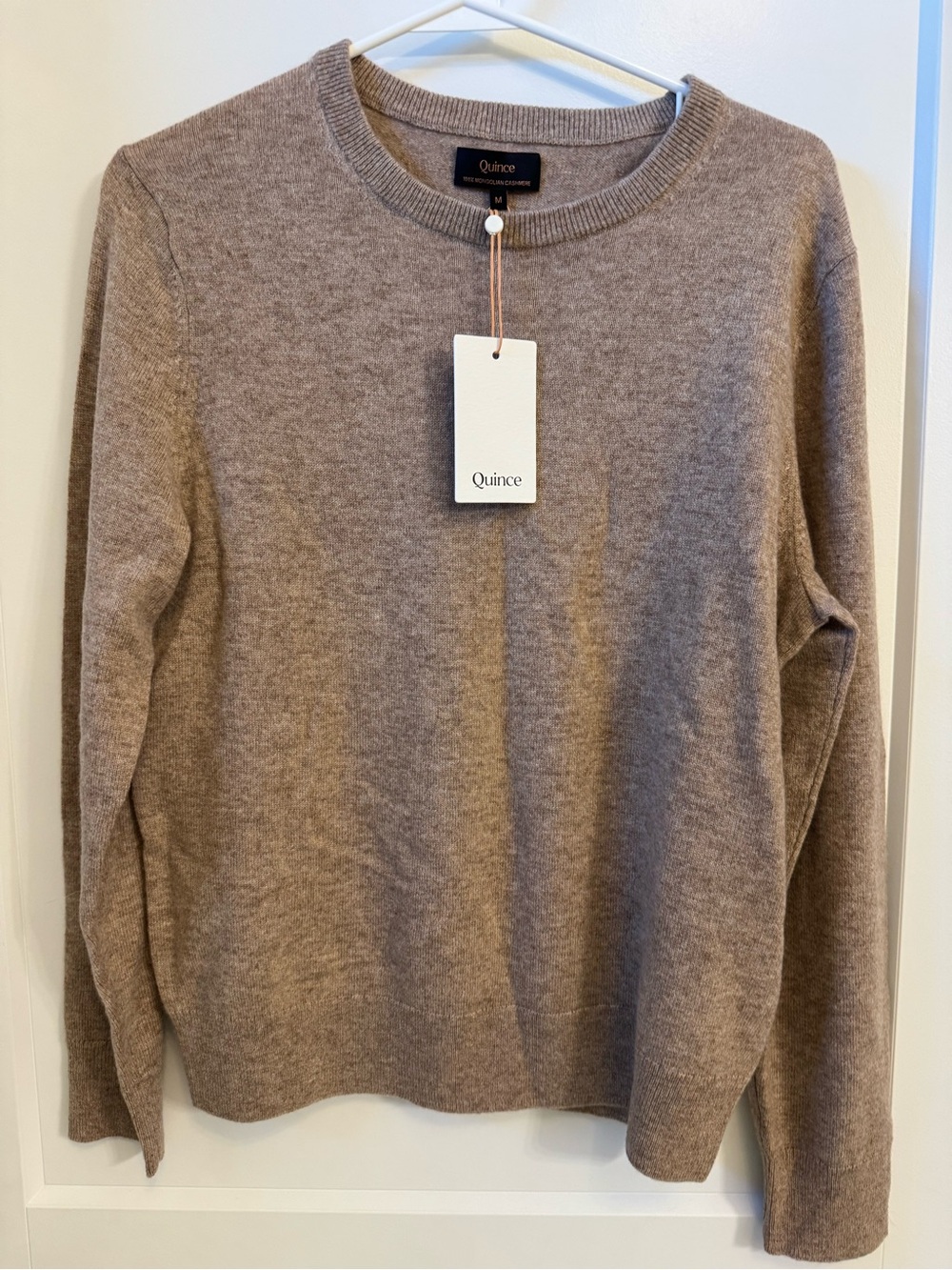 Quince Women's Crewneck Cashmere Sweater — Tan NWT Medium
